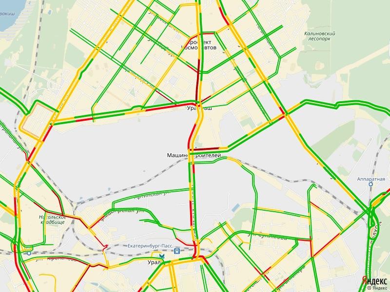 Время пробок екатеринбург. Пробка проспект Космонавтов Екатеринбург. Пробки Екатеринбург.