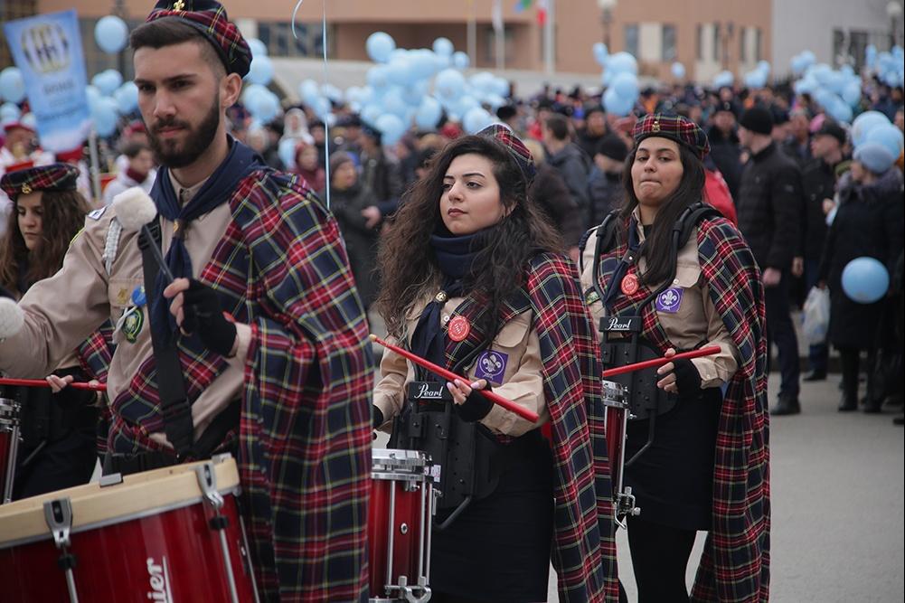 Участие в Пасхальном Крестном ходе в Екатеринбурге приняли палестинские скауты-барабанщики
