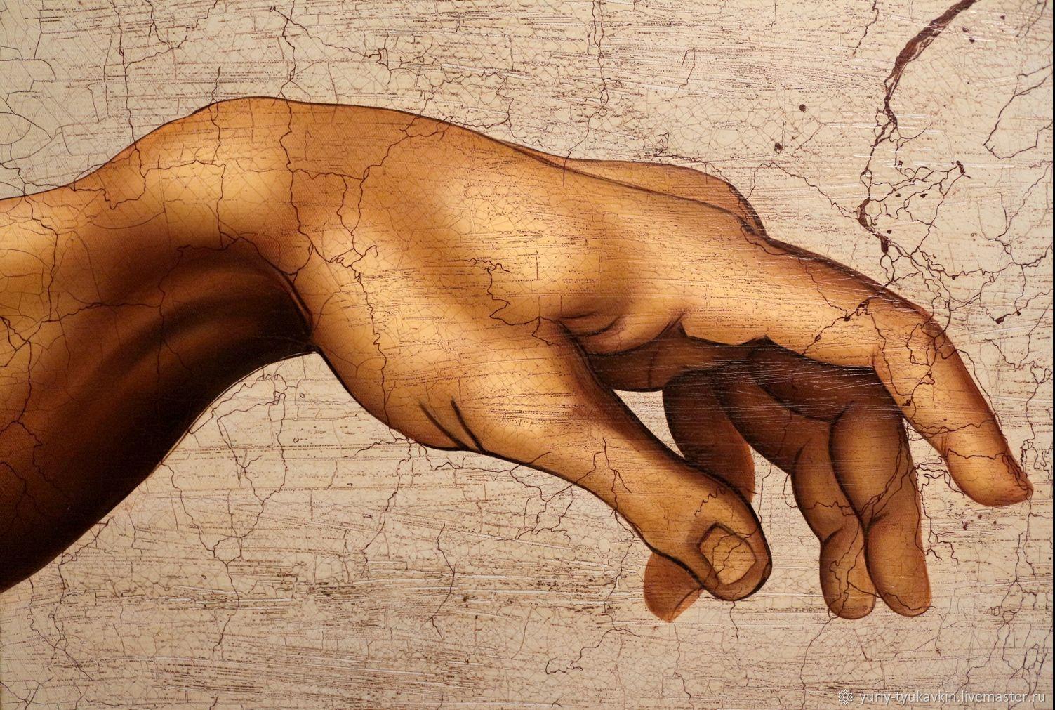 Человек соприкасается с искусством с самого рождения. Микеланджело Сотворение Адама. Микеланджело Буонарроти Сотворение Адама руки. "Сотворение Адама" Микеланджело, 1511. Леонардо да Винчи Сотворение Адама.