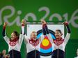 Женская команда России в стрельбе из лука - серебряный призер Олимпиады-2016