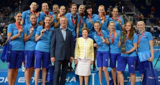 Российские волейболистки в 9-й раз выиграли турнир Ельцина